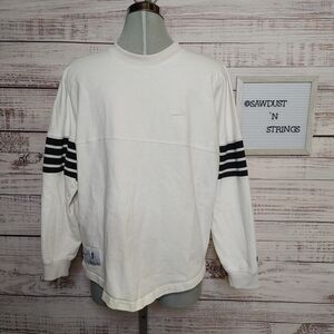 Descendant White Stripe Sweatshirt Size S